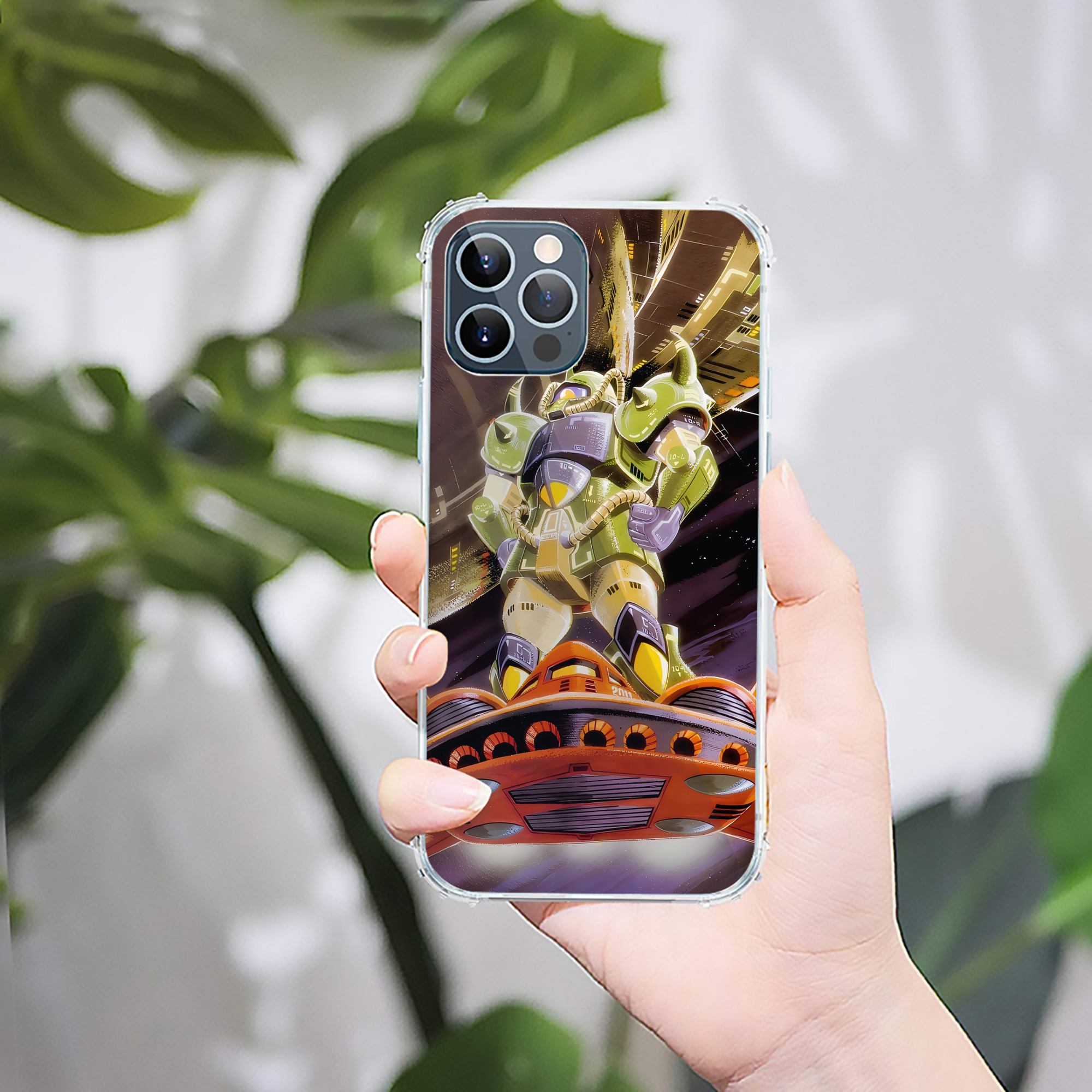 （画像用） 機動戦士ガンダム Mobile Suit Gundam 【iPhone 12シリーズ対応】透明スマホケース（クリアソフトケース）